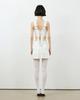 Leobyui Box Pleated Satin Skirt White