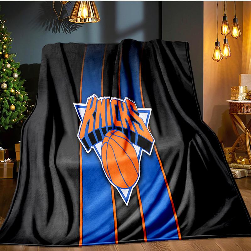 York Knicks Flannel Blanket, Use for Birthday/Holiday Gift, Soft Blanket for Sofa/Bed/Camping/Office/Tourism Use,All Seasons