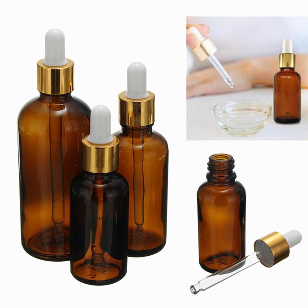Buy 100ml Roll-on Glass Amber Bottles Empty Essential Oil Dropper ...