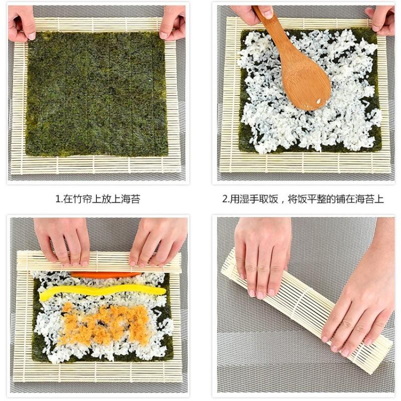 Sushi  Roller Bamboo Rice Rolling Tools Hand Roll Sushi Maker Kitchen Accessories