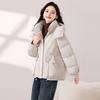 Padded clothes women's short winter hooded padded clothes thickened warm padded jacket
