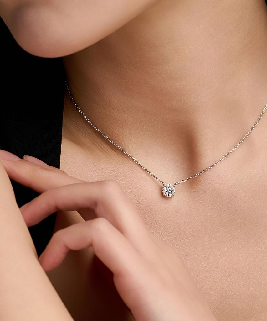 Lloyd Silver 925 Invisible Setting Necklace Llns61245S