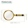 8x High-Power Hand-Held Magnifying Glass for Elderly High-Definition Reading Antiques Inspection Insect Study with Extended Mirr
