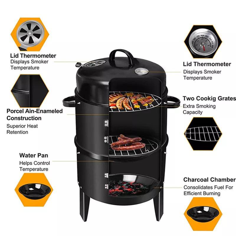 Outdoor BBQ Smoker Grill 40×84cm