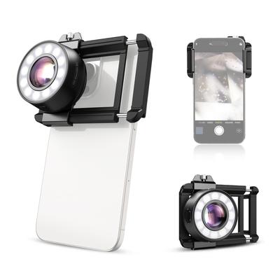 APEXEL APL-MS120 120X Mobile Phone Microscope Lens Observation Lens for Phone with LED Fill Lights