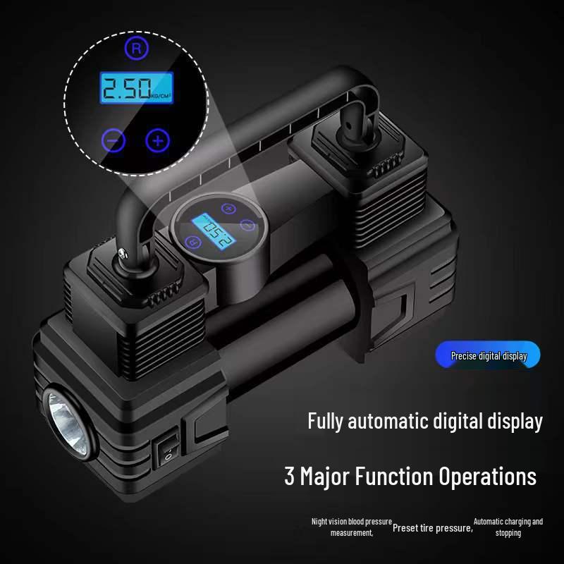 Wireless Smart Car Air Pump with Digital Display - 12V Portable Tire Inflator