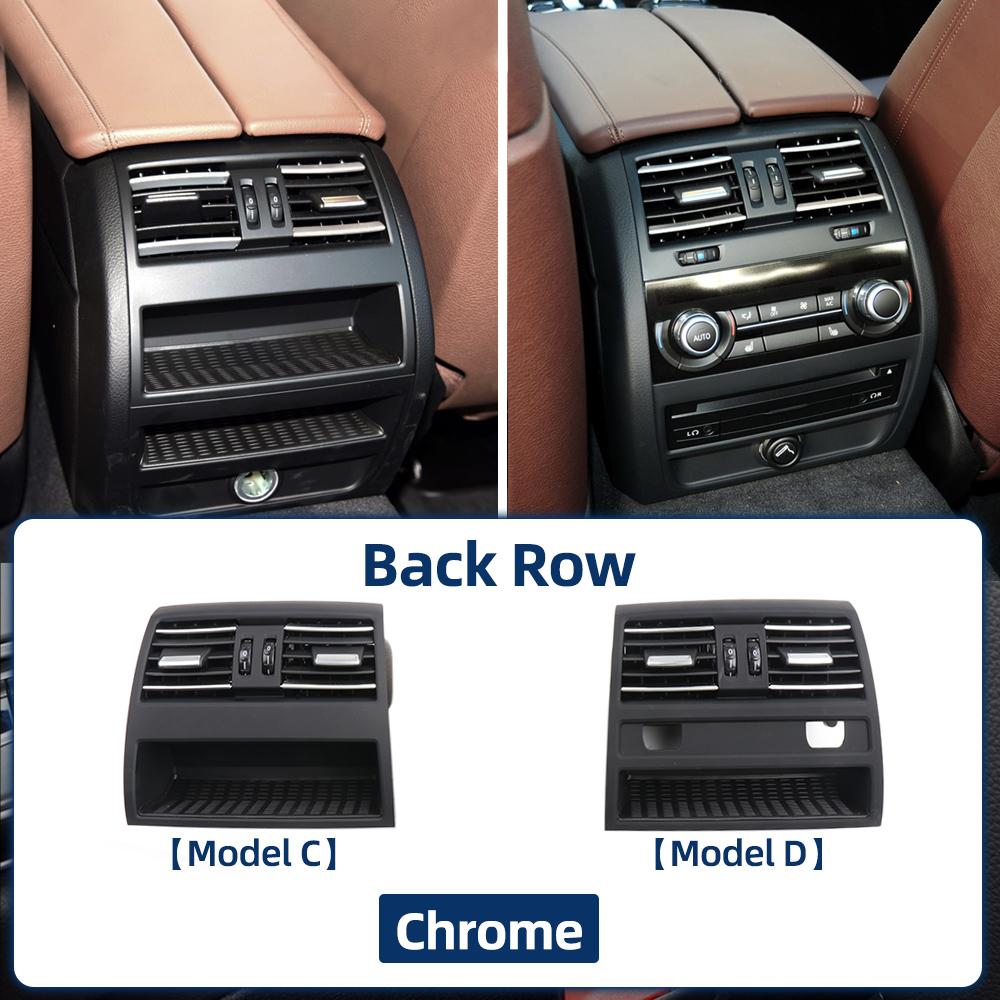 Car Front Rear Air Conditioning Chromed AC Vent Grille Outlet Cover Panel For BMW 5 Series F10 F18 2010-2017