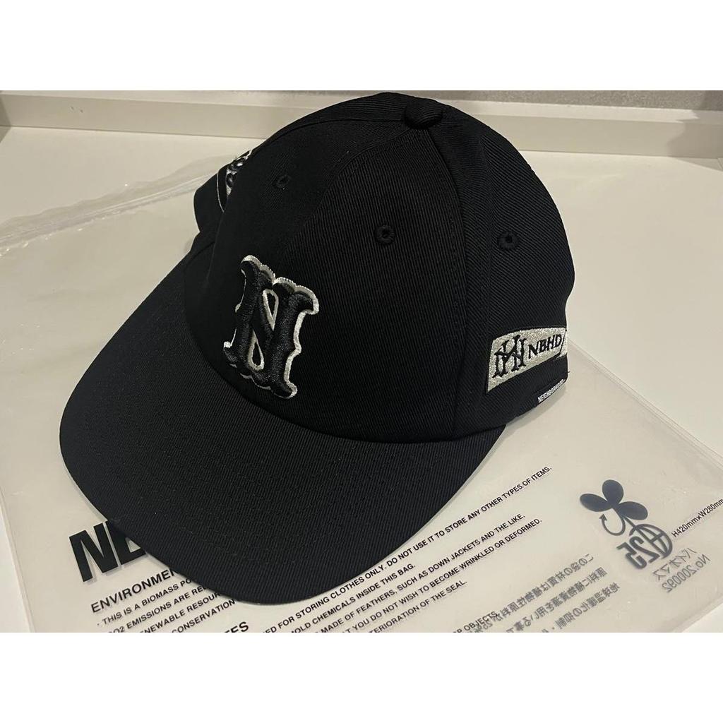 Used NEIGHBORHOOD Neighborhood Baseball Cap Unused 2026 First Sale Black Logo Embroidery