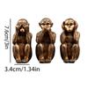 Handmade Craft Whimsical No Evil Monkeys Figurine Resin Monkey Ornament  Living Room Bedroom