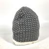 FENDI FXQ056 Zucca logo beanie hat knit hat knit cap Knit hat wool Black/White