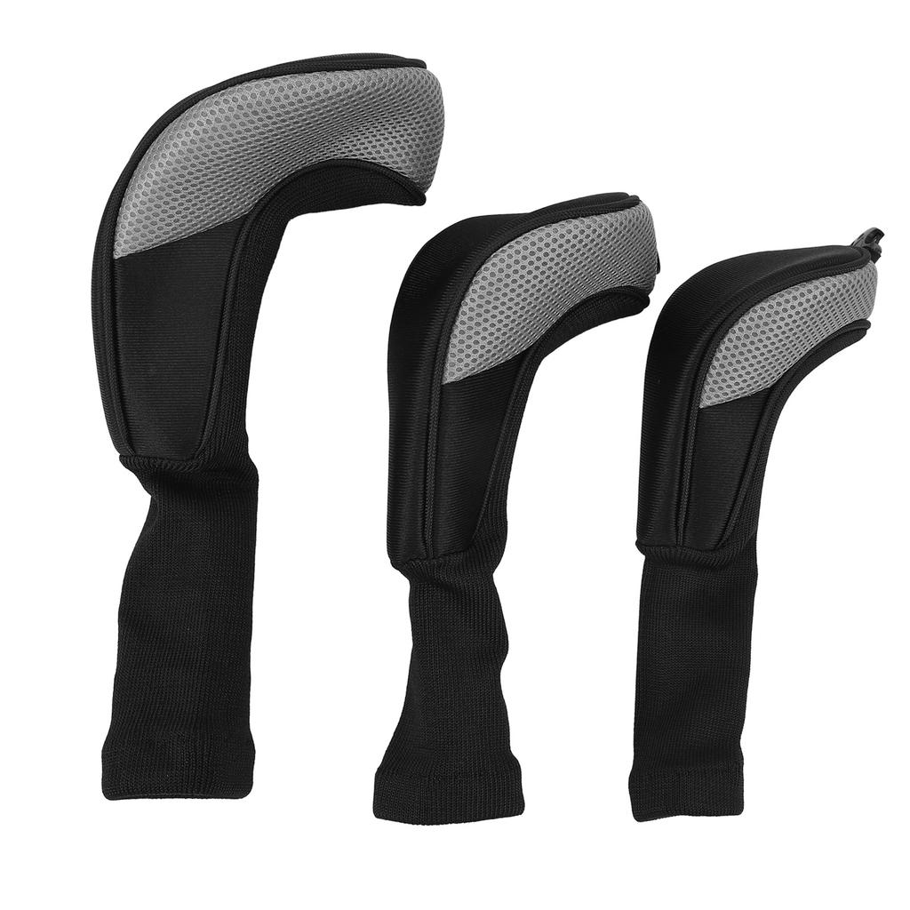3Pcs Golf Club Head Covers 1 35 UT Breathable Mesh Long Neck Portable Golf Club Headcovers Set for