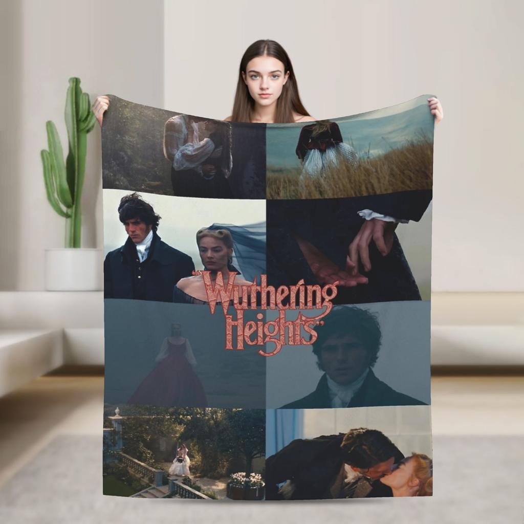 Wuthering Heights 2026 Movie Blanket Multiple Sizes Soft Fuzzy Plush  Throw Blankets for Sofa Couch and Bed