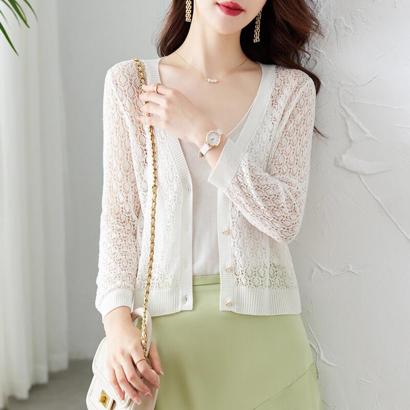 

Srcr Women s Silk Blend V-neck Knit Cardigan L