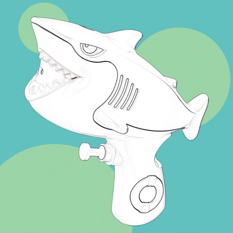High Pressure Cartoon Shark Water Squirter Beach Game Spitting Toy Waterproof Squirt Toy For Adults And Kids