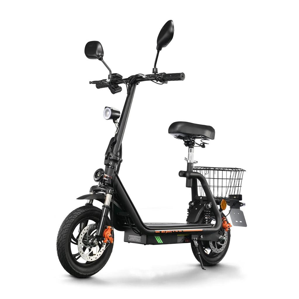 Trottinette Électrique avec Siège et Panier Arrière TWOFISH M5 PRO-E avec Homologation Route (CEE)