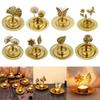 2 Pcs Exquisite Leaf Candlestick Stand Gold Iron Candle Holder Plant Shape Candlestick  Desktop