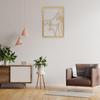 Metal Wall Art Decor Woman Silhouette Minimalist Facial Line Sculpture for Home Living Room