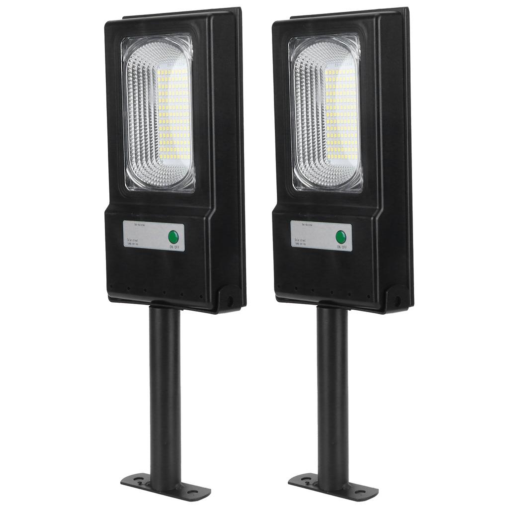 2 Stück 117LED Solarleuchte 50W Highlight Induktionsstraßenlampe für Garten Hof Weißes Licht