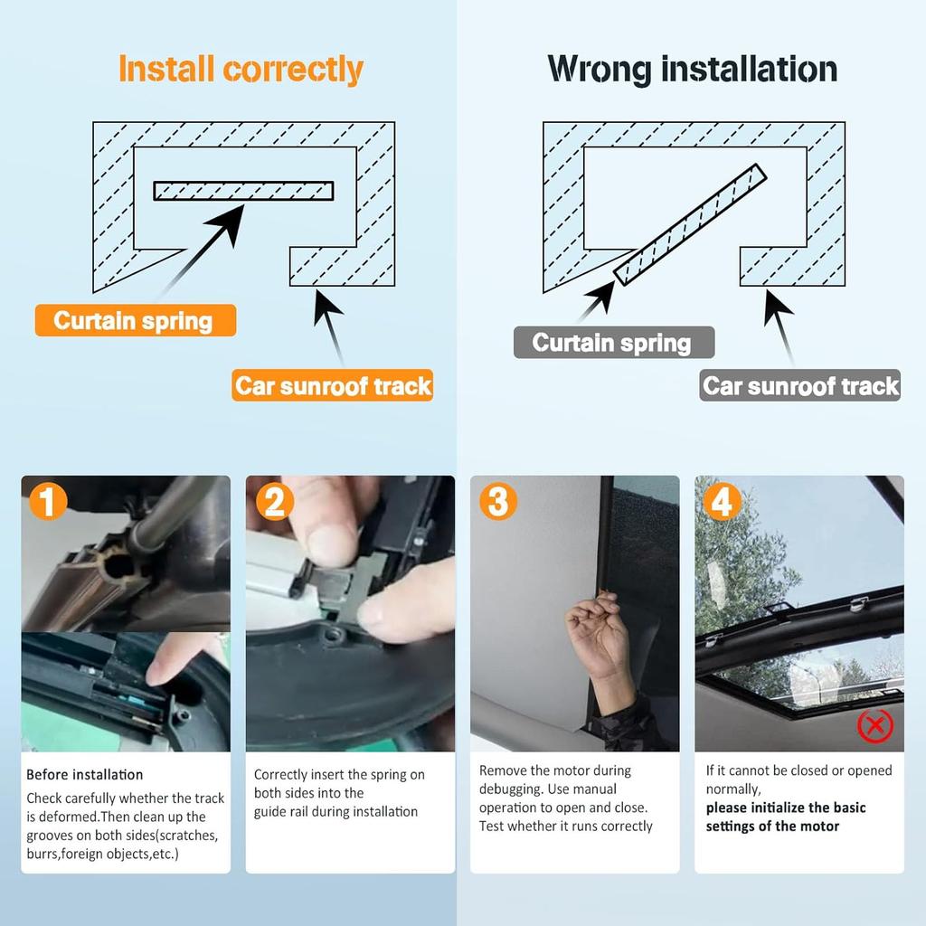 ECCPP Osłona Przeciwsłoneczna Dachu Szyberdachu Zasłona Pokrycie Zamienne do Mini Cooper 1.5L 2.0L 2014-2016 / Pasuje do Mini Cooper 1.6L 2007-2016 Szara