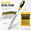 Round Half Round Flat Square Triangle Hand File Set Alloy Steel Precision Files for Metal Woodwork Wood Carving Tool Kit Set DIY