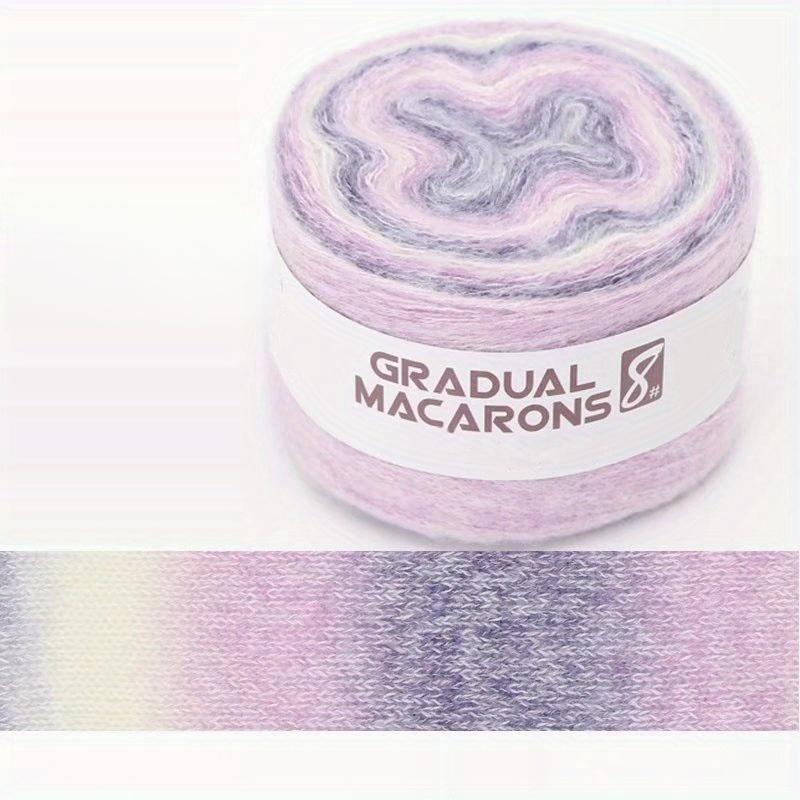 6pcs Gradient Yarn Chunky Polyester Knitting Bundle for Gloves & Hats - Multicolor Ombre, 600g DIY Yarn