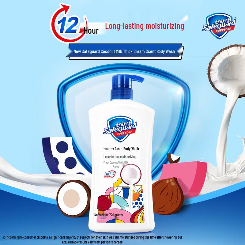 Safeguard Raw Coconut Thick Milk Scent Shower Gel