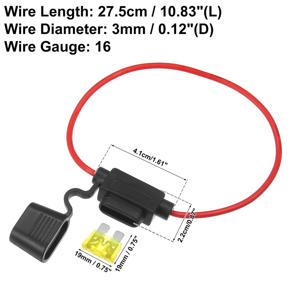 X AUTOHAUX Inline Fuse Holder Car Inline ATC Blade Style