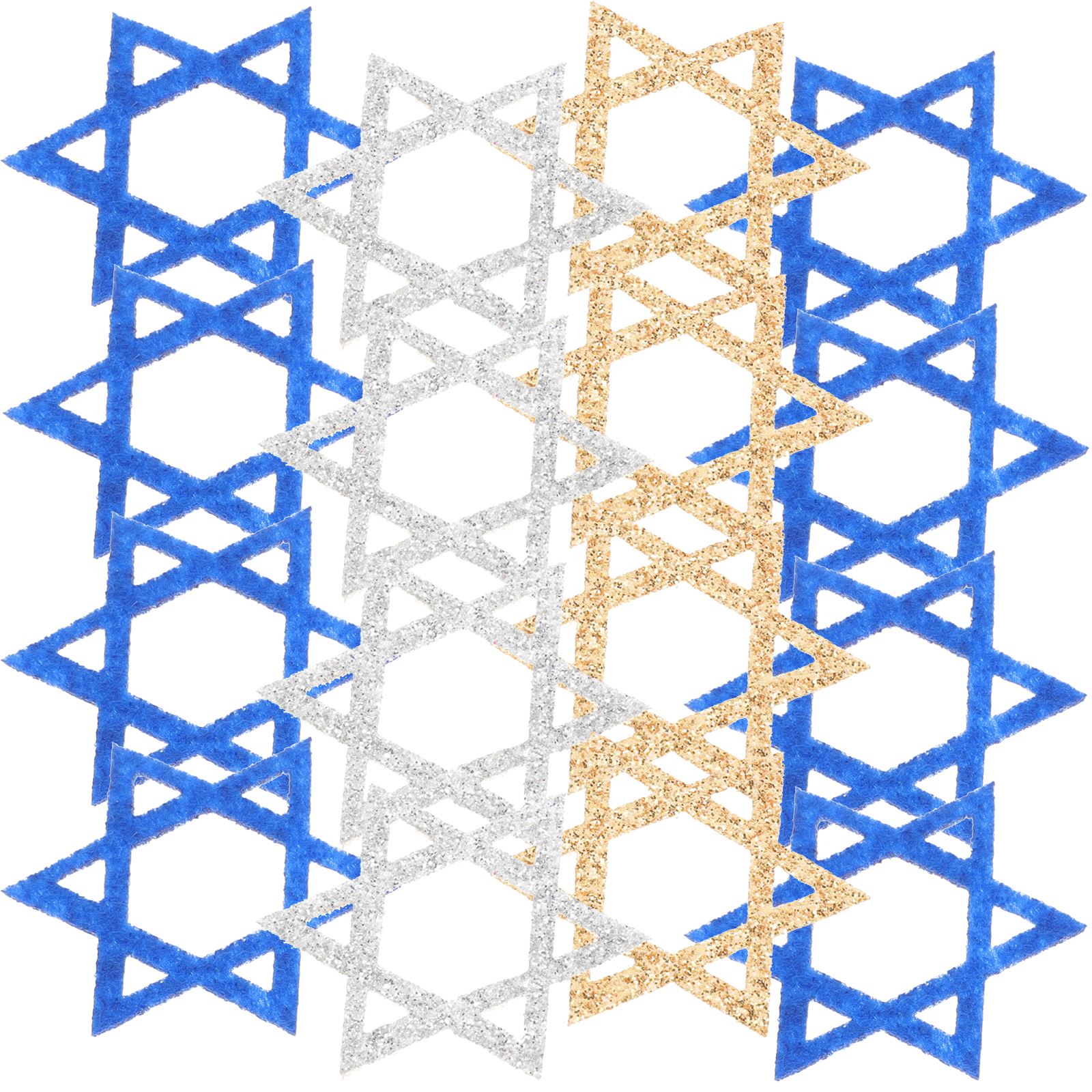 50Pcs Hanukkah Party Decoration Star Shape Table Scatter Hanukkah Party Table Centerpiece Non-woven Hanukkah Party Favor Adorn