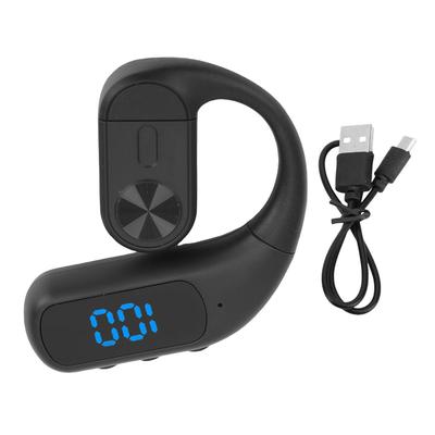 Kabelloser Ohrhörer Bluetooth Stereo Ohrbügel Einzelohr Business Sport Kopfhörer mit Geräuschunterdrückungsmikrofon Digitalanzeige
