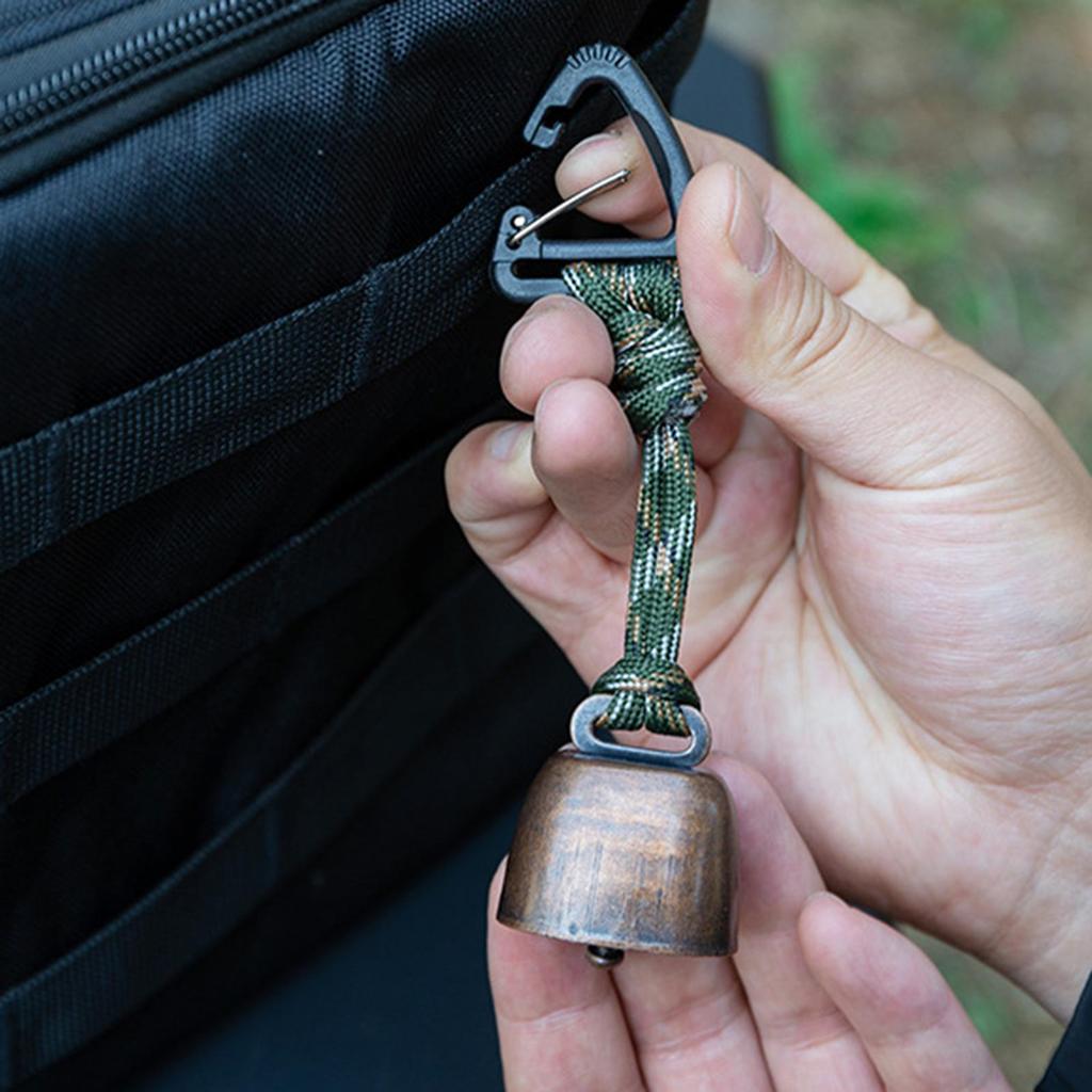 Bear Bell Anti-Lost Bell Wildlife Alert Cowbell With Lanyard And Carabiner For Hiking Camping Backpacking Outdoor Women Men