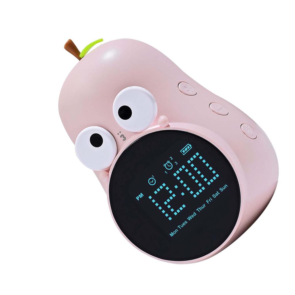 Pear Wake Up Alarm Clock Cartoon Cute Cartoon Children Kids Learning Alarm Clock English Regular