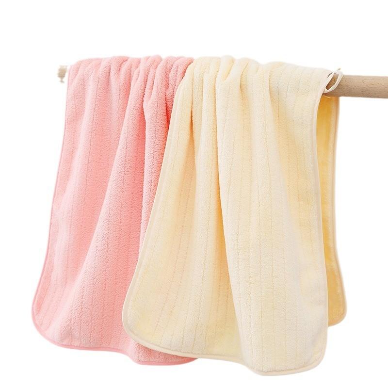 Thick Adults Coral Fleece Towel With Fast Absorption For Bathroom And Hotel