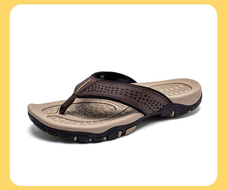 HOBIBEAR Herren Sommer-Flip-Flops mit Fußgewölbeunterstützung und dicker Sohle für den Außenbereich, Strand oder Zuhause.