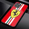 For Ferrari 458 488 599 612 FF F12 Racing Tempered Glass Phone Case For iPhone 11 12 13 14 15 16 17Pro X XR XS Max Mini 7 8 Plus