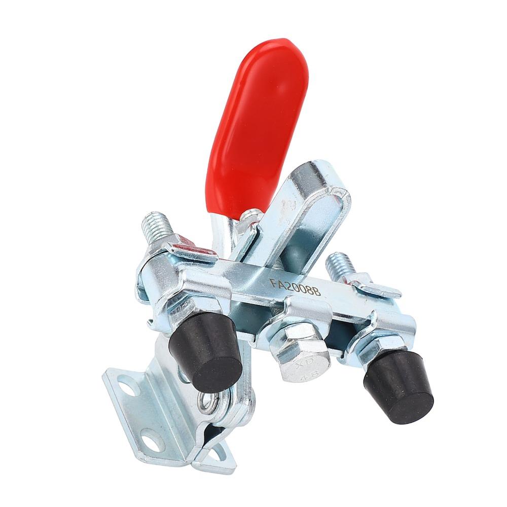 Iron Galvanized Toggle Clamp Adjustable Rubber Pressure Tip Quick Release Clamp  For Woodworking