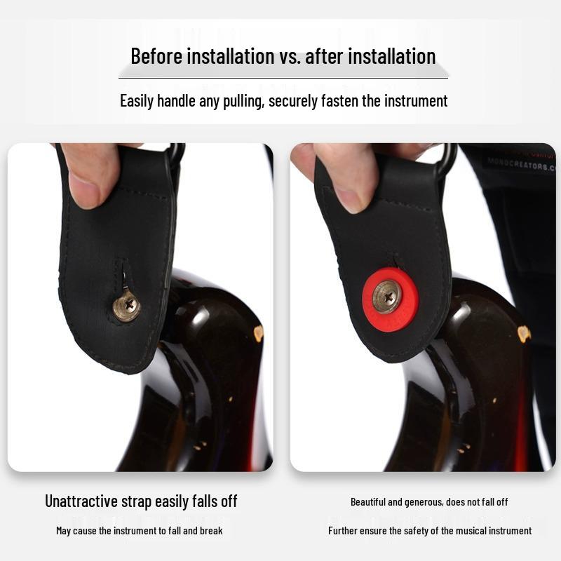 Guitar Bass Bakelite Anti-Slip Lock Buckle with Silicone Safety Gasket Accessories