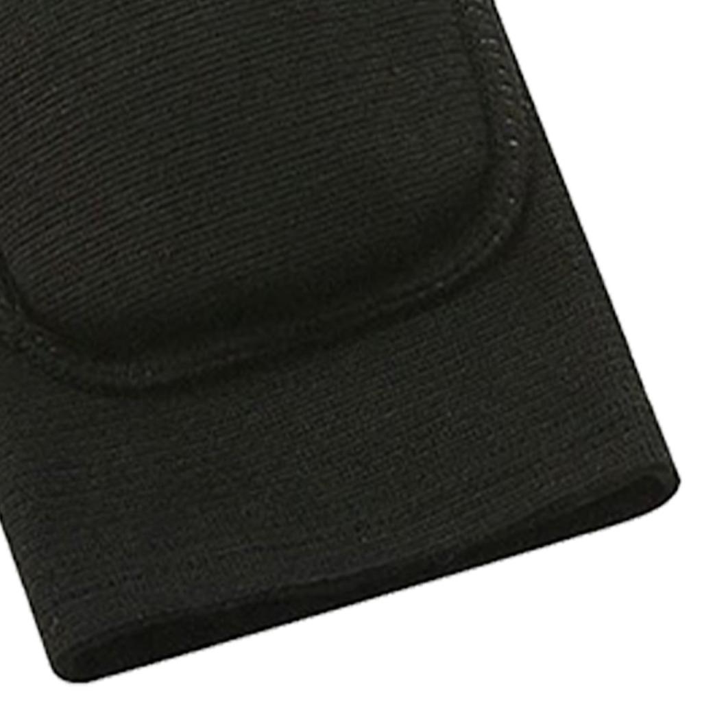 One Pair Sports Kneepad Anti Collision and Anti Skid with Sponge Cover Compression Knee Sleeve for Dance Black M