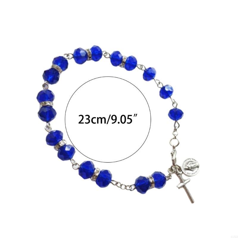62KD Multicolor Crystal Rosary Bracelet Decorative Household Accessory Supplies