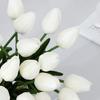 5Pcs/Set Fake Flower to Easy Decor Simulated Faux Leather Care Long Stem Soft Artificial
