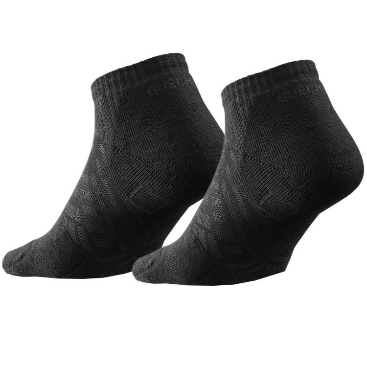 DECATHLON Hike 100 Mountain Hiking Design Cushioning Breathable Socks Unisex 2 Pairs Black
