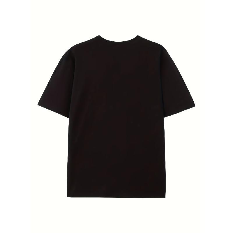 Bold Graphic Tee for Men - Stylish Casual Black Plus Size T-Shirt with Design, Perfect for Urban Adventures and Everyday Wear