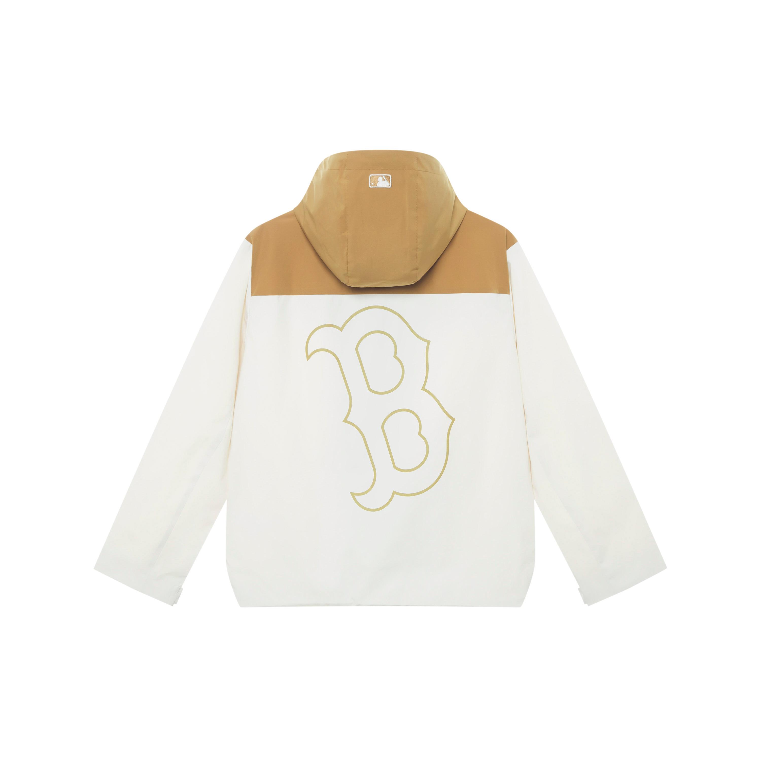 

New MLB Boston Red Sox Basic Collection 24FW Windproof Jacket Unisex Dark Cream 3AWJB0344-43CRD L