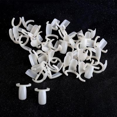 Nagelkunst Ring Farbkarte - Natürliche Fingerring Nagelspitzen, 50 Stück