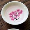 Japon Sihirli Sakura Fincan Soğuk Sıcaklık Renk Değiştiren Çiçek Ekran Sake Fincan Seramik Kung Fu Çay Bardağı Çay Kase Sakura Fincan