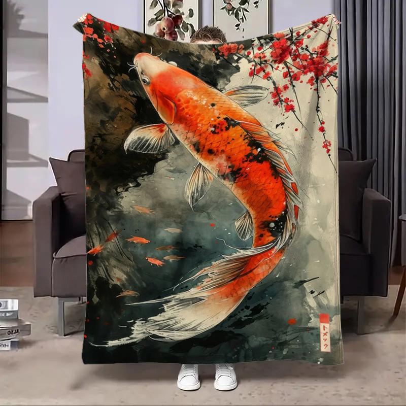 

8 Sizes Japanese Geisha River Printed Blanket Warm Soft and Comfortable Home Travel Blanket Sofa Bedding Cover Blanket Kids Gift 100x150cm