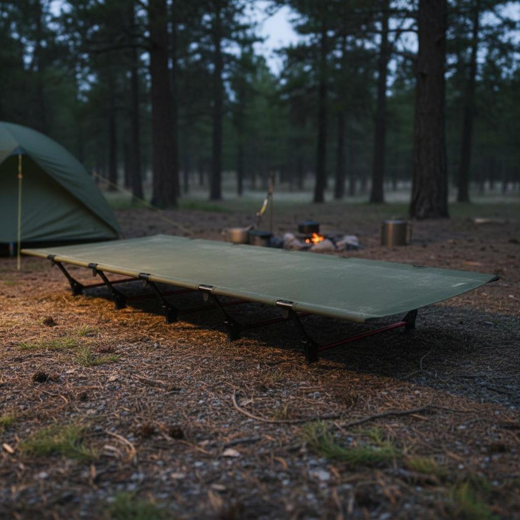 Portable Aluminum Alloy Folding Bed Compact Single Sleeping Cot for Outdoor