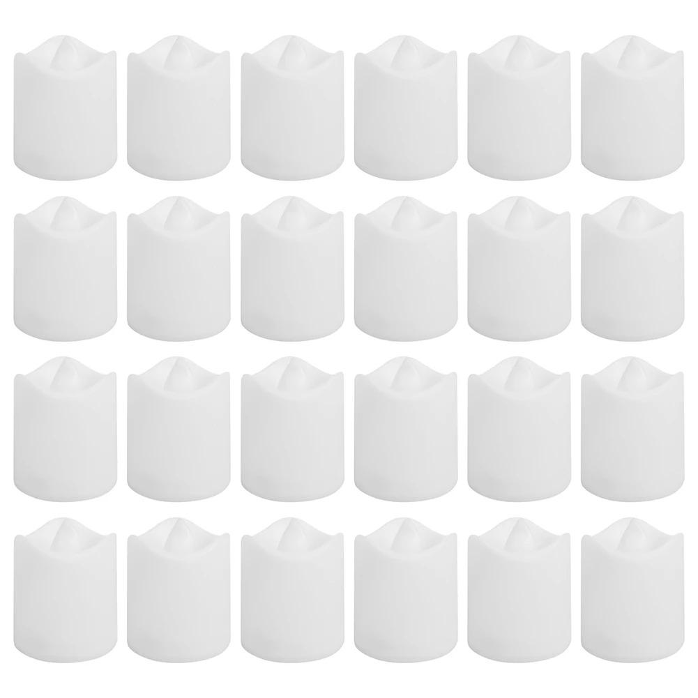 

24 шт. в упаковке беспламенные мерцающие светодиодные свечи электрические на батарейках чайные свечи теплый белый цвет для украшения свадебного стола 24pcs