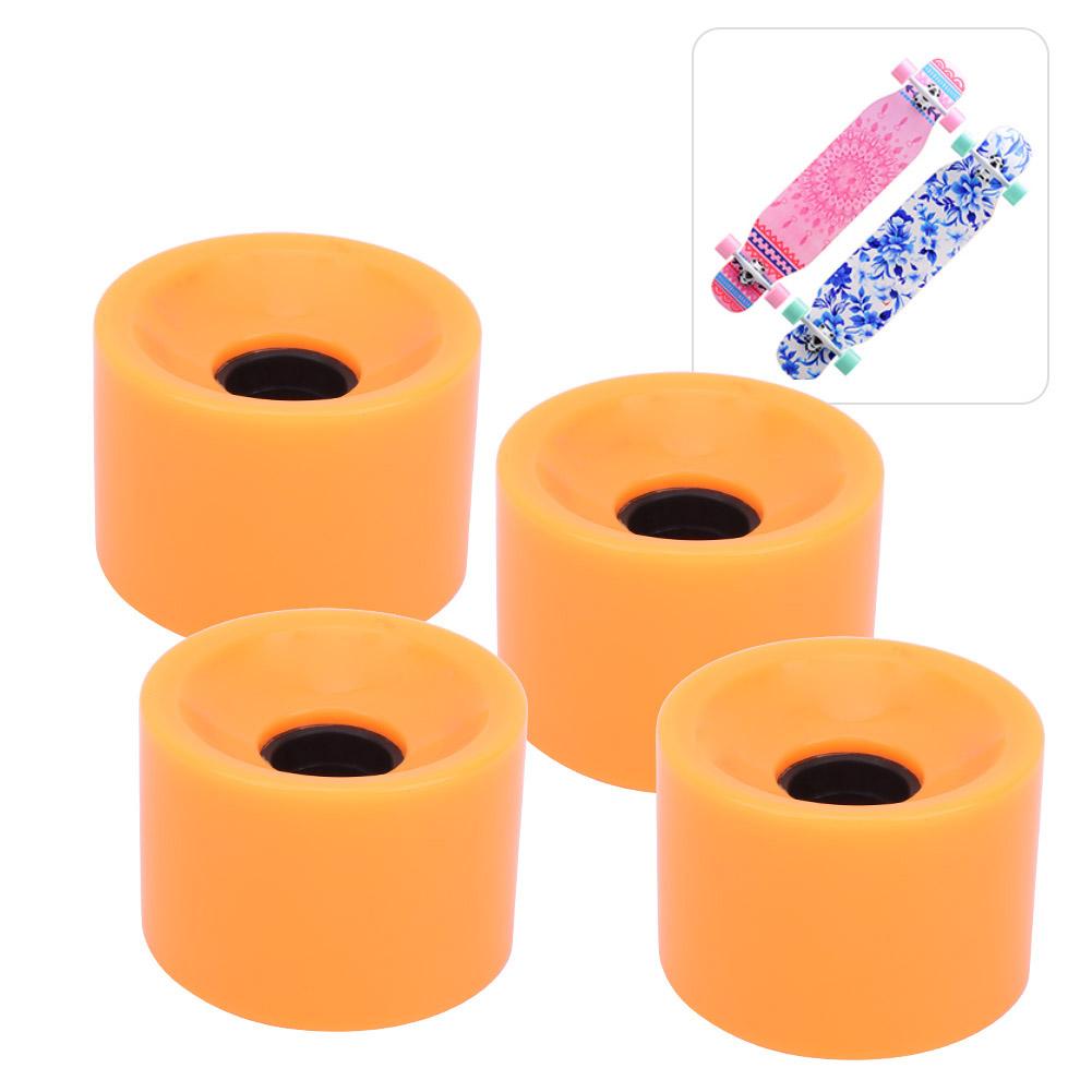 4PCS Set Skateboard High Elastic Colorful PU Wheel Accessory for Most SkateboardsOrange