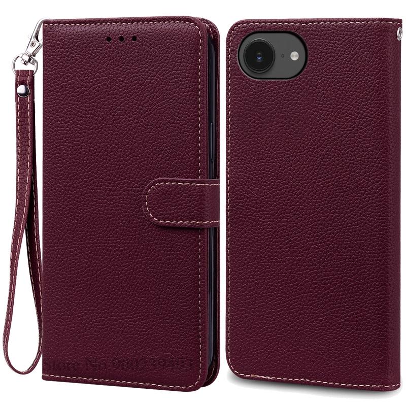 For iPhone 16e Case Leather Flip Wallet Cover For iPhone 16E Case Stand Book Fundas For iPhone 16e 16 E 2025 Phone Case Coque