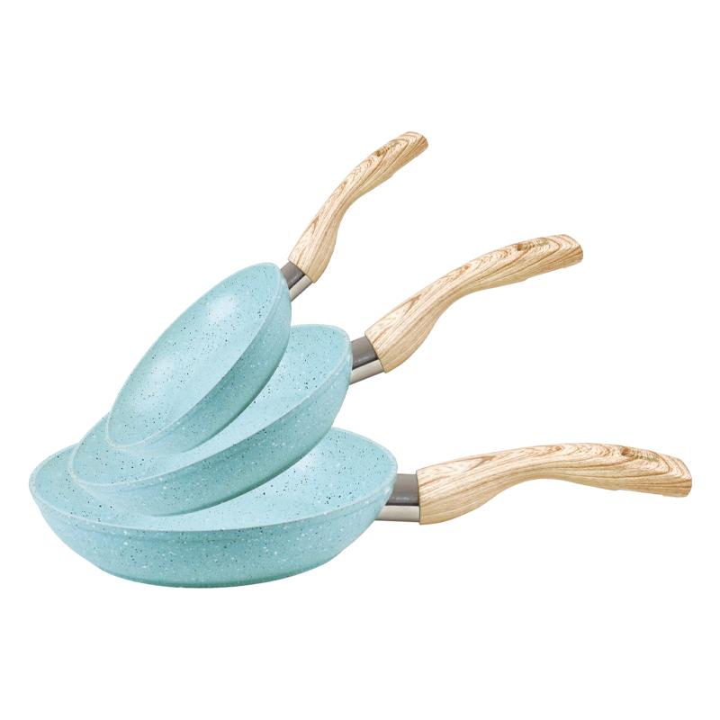 Factory Supply 3 Pcs Aluminum Frying Pan Set Customized Frying Pan Non-stick Set